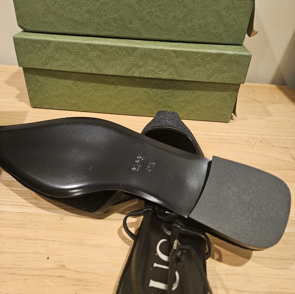 Gucci GG-jacquard Velvet Slingback Flats - Picture 5 of 10